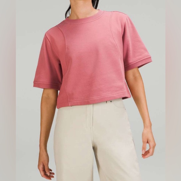 lululemon athletica Tops - NWOT Lululemon Cotton French Terry + Swift T-Shirt Brier Rose